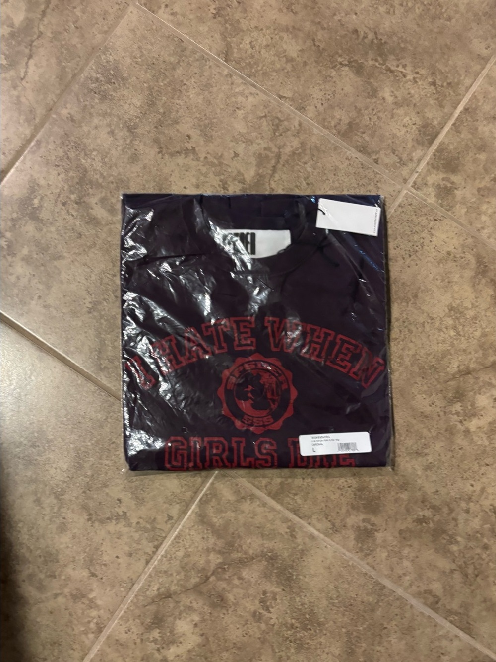 Sp5der Worldwide I H8 When Girls Die Graphic Tee Cardinal Purple Size Large L